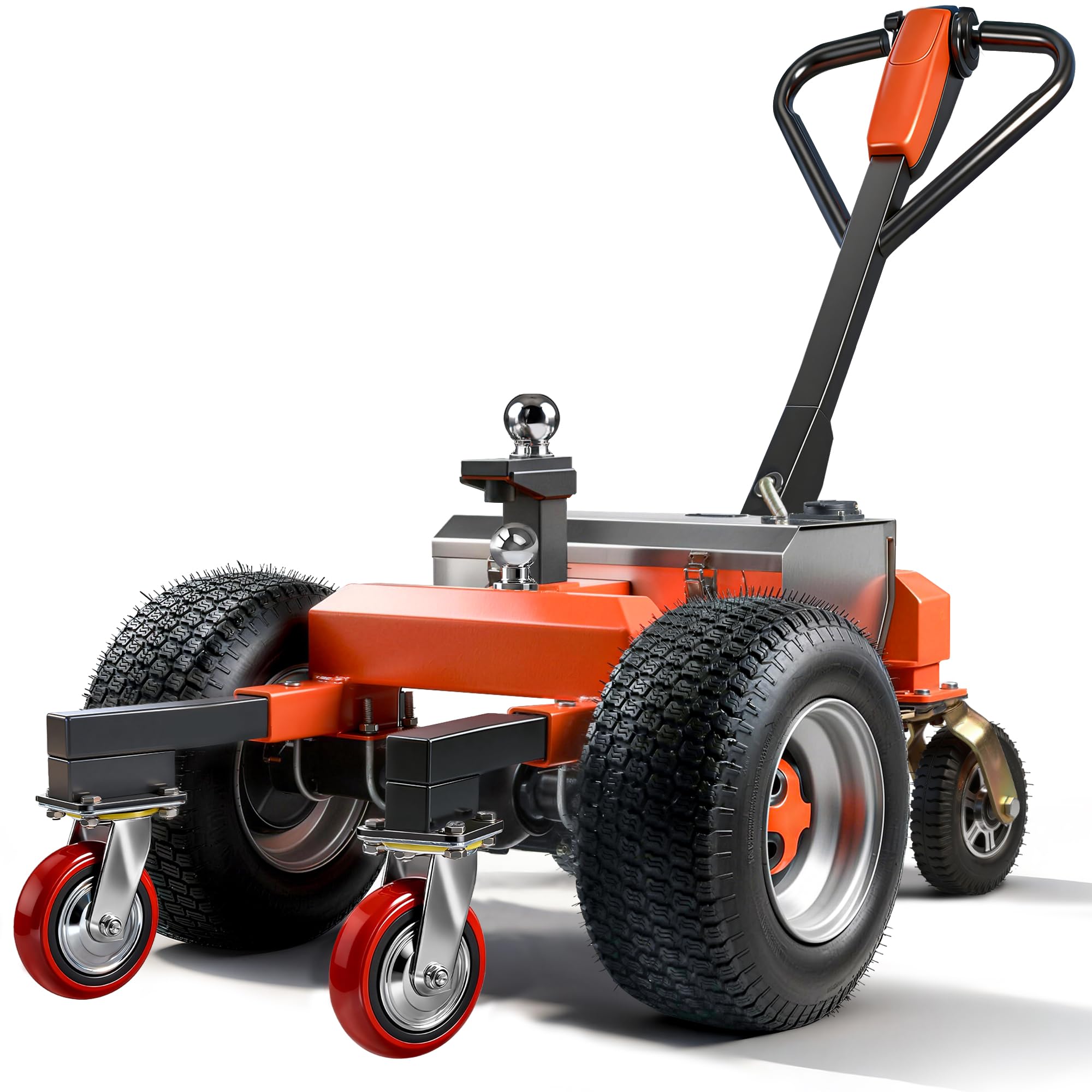 800W Elektrischer Bollerwagen, Elektrischer Anhänger Dolly Max Traglast 3450Kg, 510Kg Zungengewicht, 48V Anhänger Dolly mit einer Kupplungskugel von 5.08&5.87CM für Wohnmobile, Spielzeugträger, Autoan