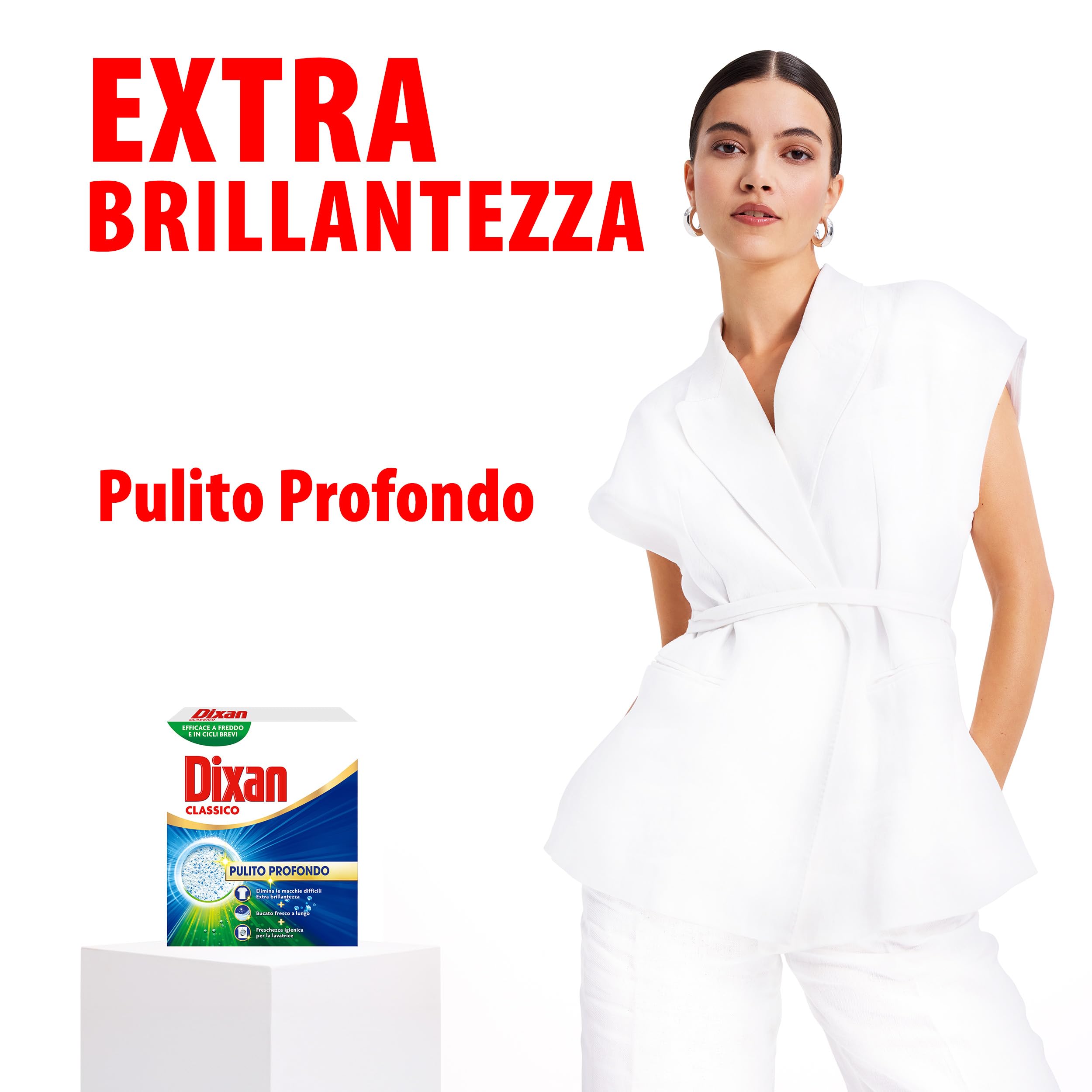 Dixan Detersivo Lavatrice Polvere Classico, con tecnologia Pulito Profondo, confezione singola formato da 100 lavaggi (Confezione da 2)