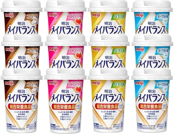 Meibalance Mini Cup Milk Taste Gift Box 125ml x 12 4 types x 3 each Meiji