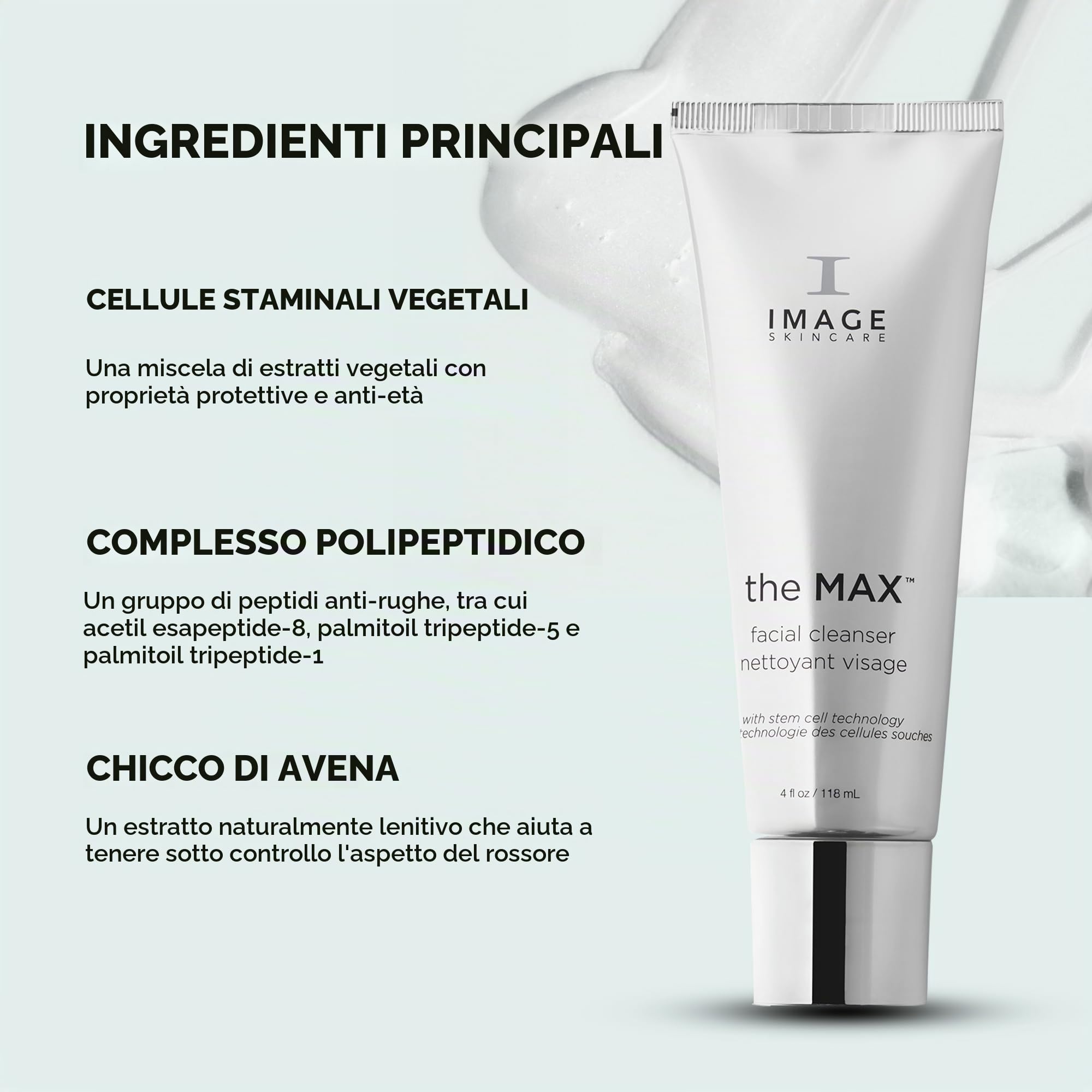 Image Detergente con Cellule Staminali Viso 4.0 oz fluido (The Max Stem Cell Facial Cleanser)