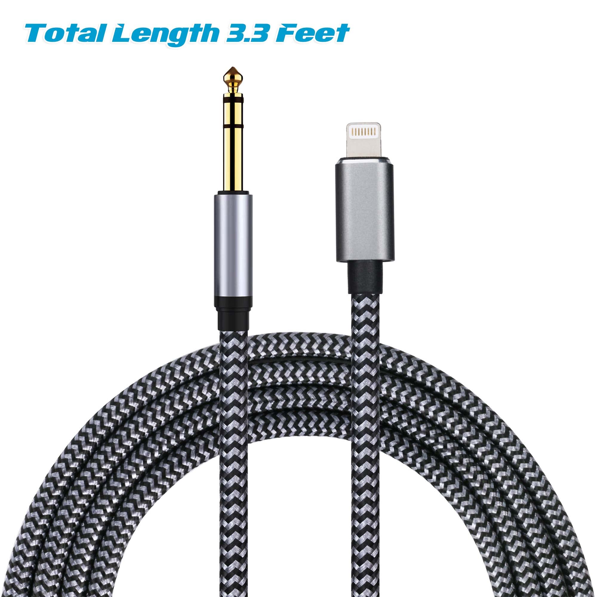 Amazon.com: WORLDBOYU Lightning to 6.35mm 1/4 inch TRS Audio