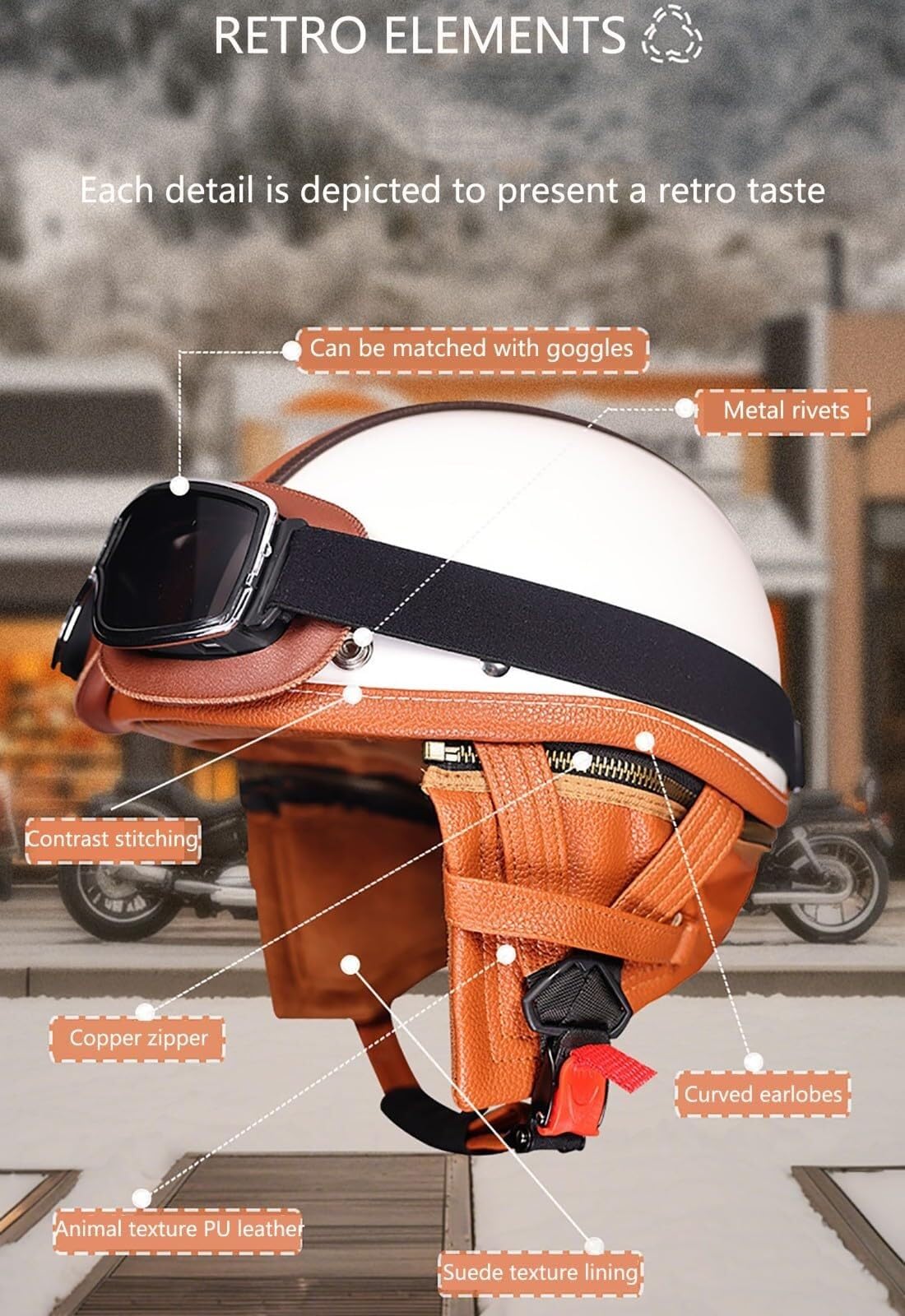 Kask motocyklowy Crash Półskórzany Kask motocyklowy z otwartą twarzą Zatwierdzony przez DOT/ECE Dorośli Mężczyźni Kobiety Półshell Cap Kask