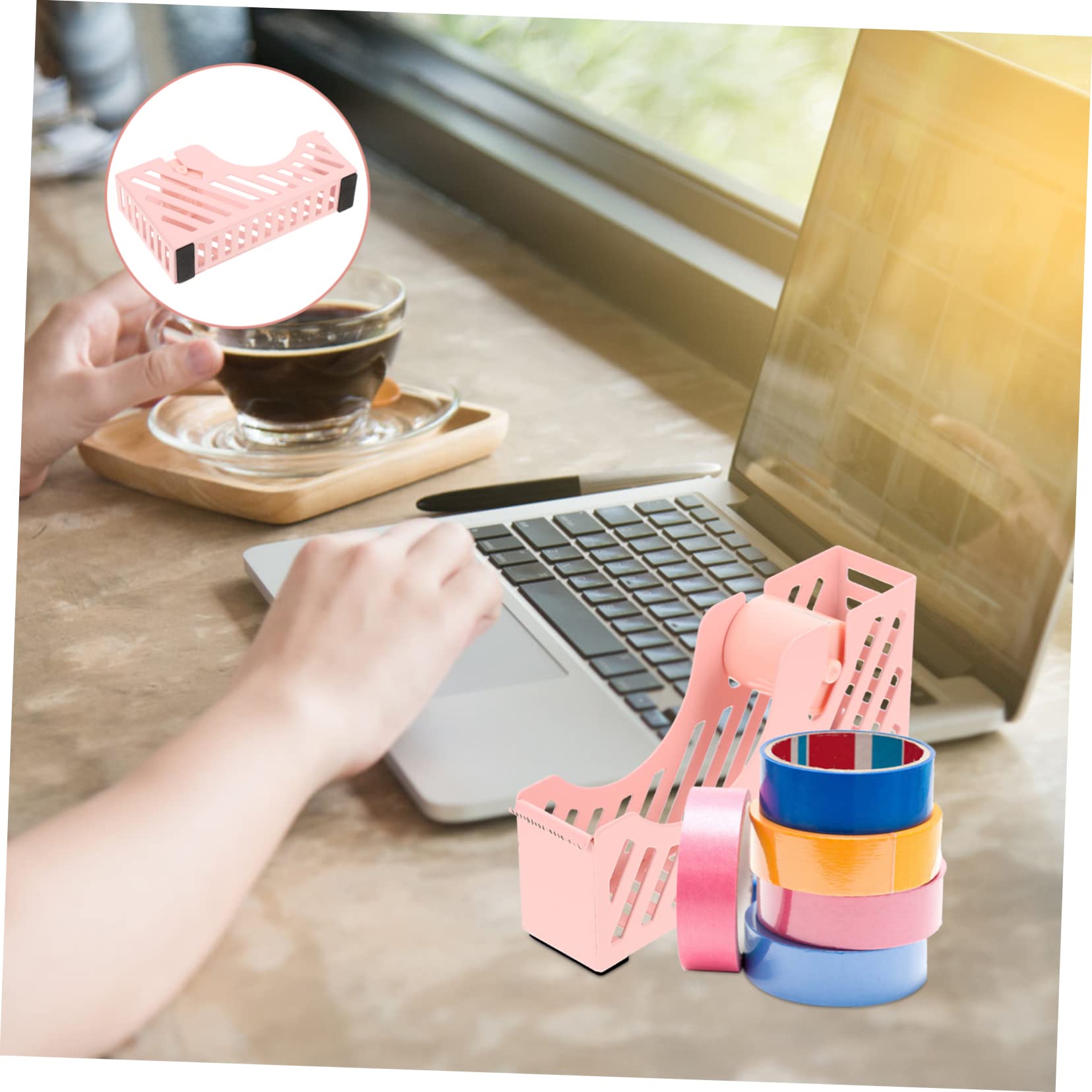 TEHAUX 3pezzi Dispenser Per Adesivo Scrivania Taglierina Per Scuola e Hobby Stabile e Resistente Per e Scrapbooking