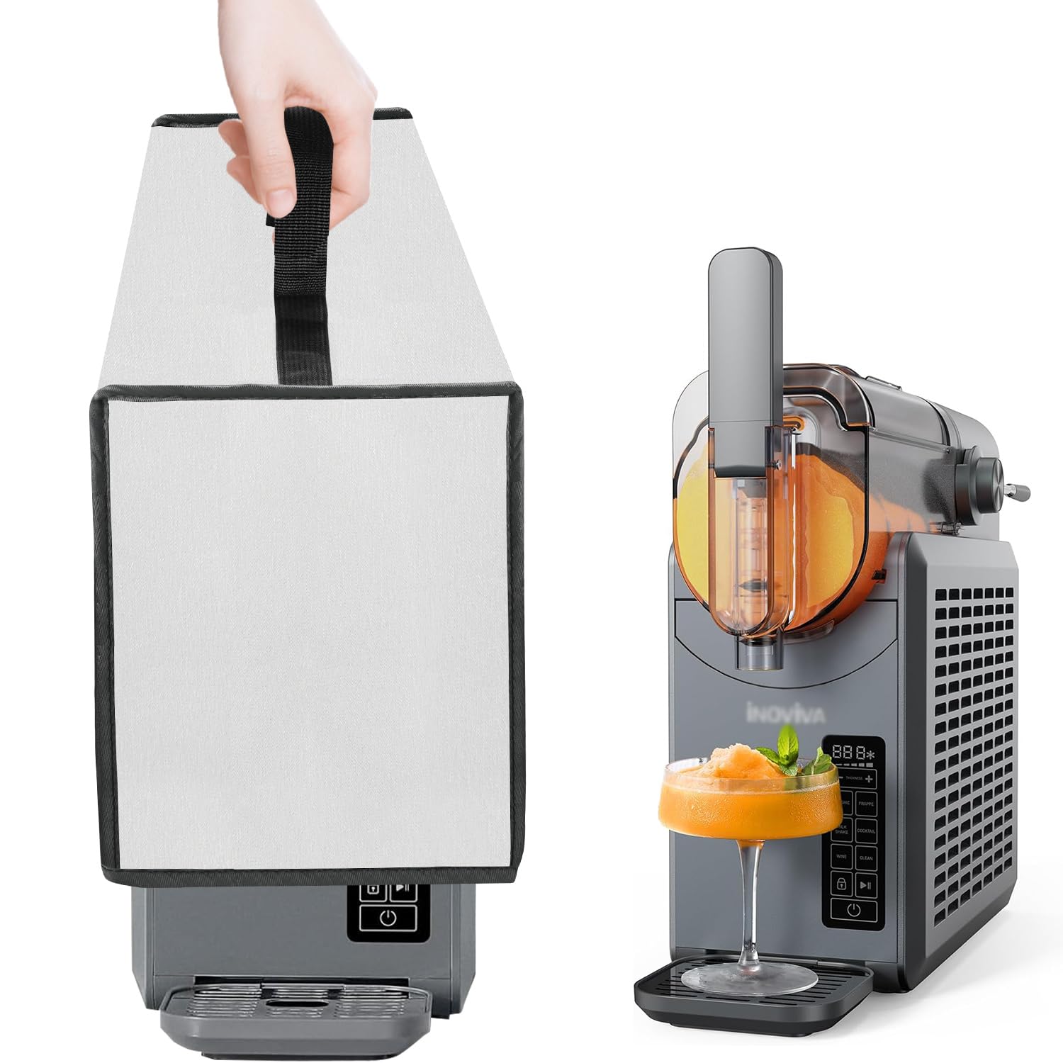 Cover for INOVIVA Slushy Machine for Home S1.0 68 oz (Silver)