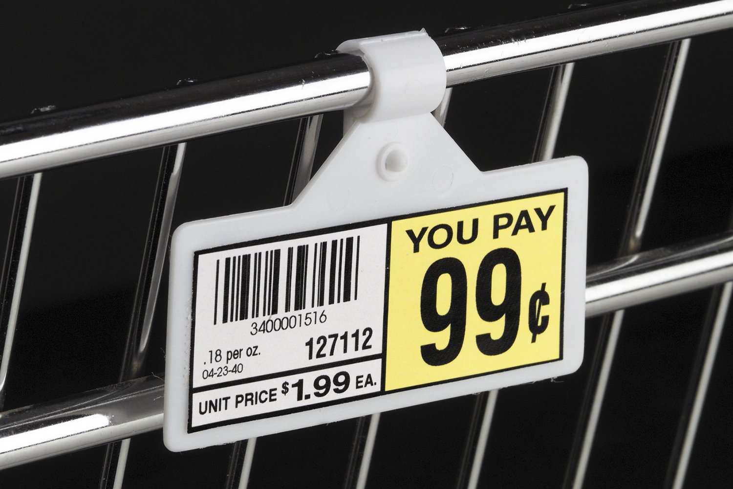 Store Signs & Displays Store Sign Holders 3 3 White FFR Merchandising