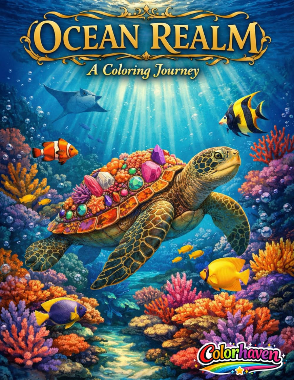 OCEAN REALM: A Coloring Journey
