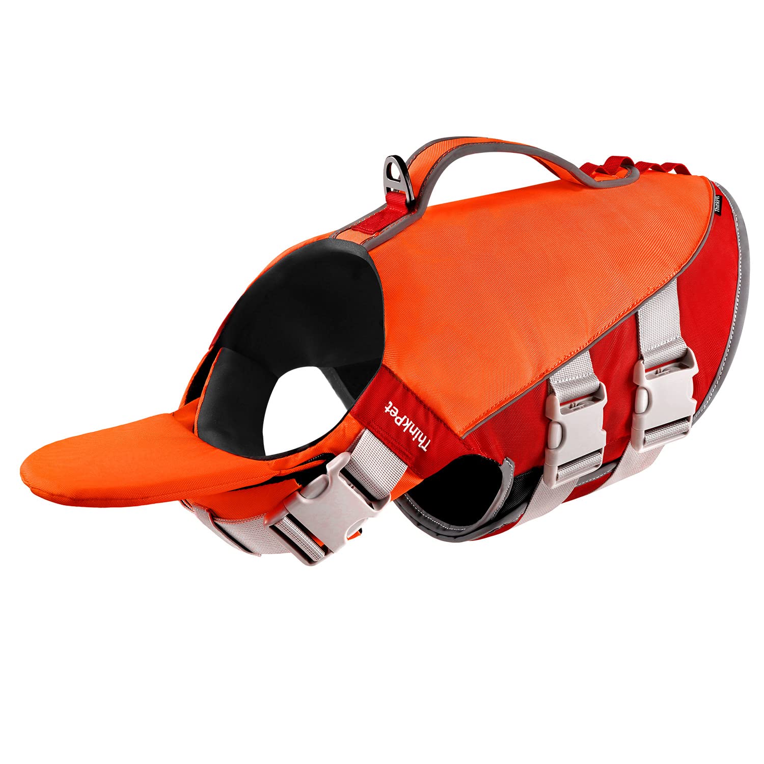 ThinkPet Hund Schwimmweste Einstellbare Rettungsweste Reflektierende Lifesaver mit Auftrieb