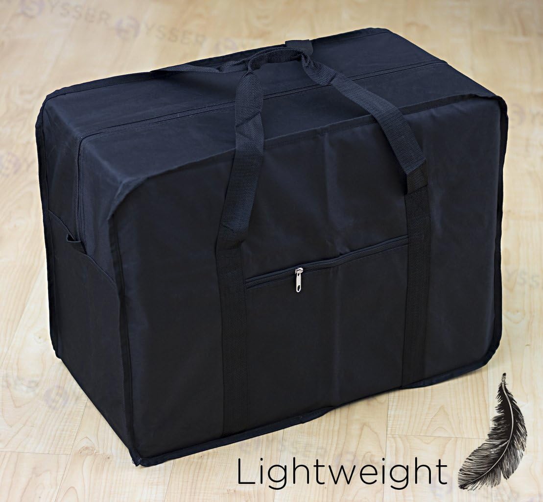 Kelly 24" 50LB. CAP SQUARE JUMBO DUFFLE/CARGO BAG LUGGAGE SUITCASE TOTE - Black - Polyester - 24" x 12" x 18" - Image 3