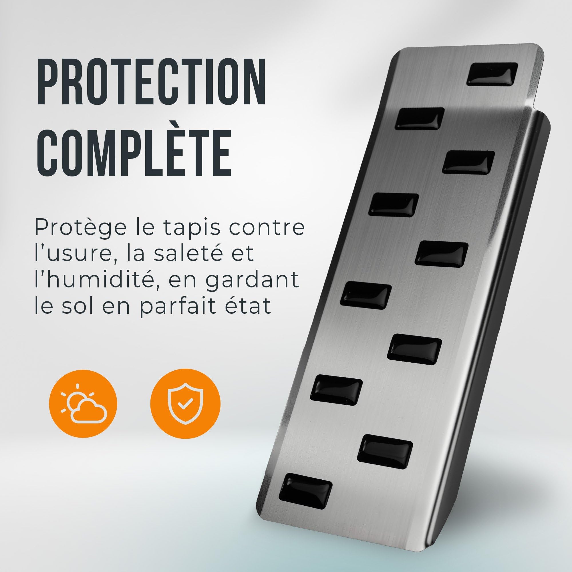 CHROMEMASTER Repose-pied Conducteur en Acier Inoxydable – Plaque Antidérapante, Sans Perçage, Compatible avec Ford Tourneo Connect 2013-2022 ; Accessoire auto : Plaque Talon de Protection & Décorative