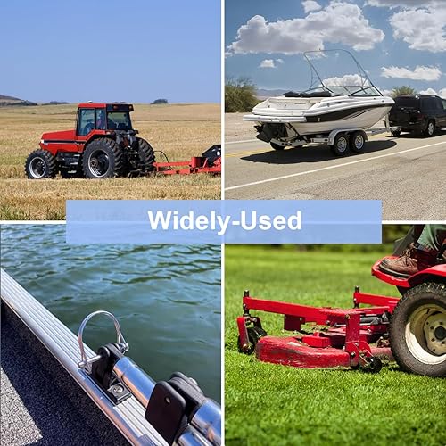 Miniatura 7 de Pasador de enganche para remolque, 4 pasadores de acoplador de seguridad Tivnhuils para remolque, pasador de bloqueo de carbono chapado en zinc, 516