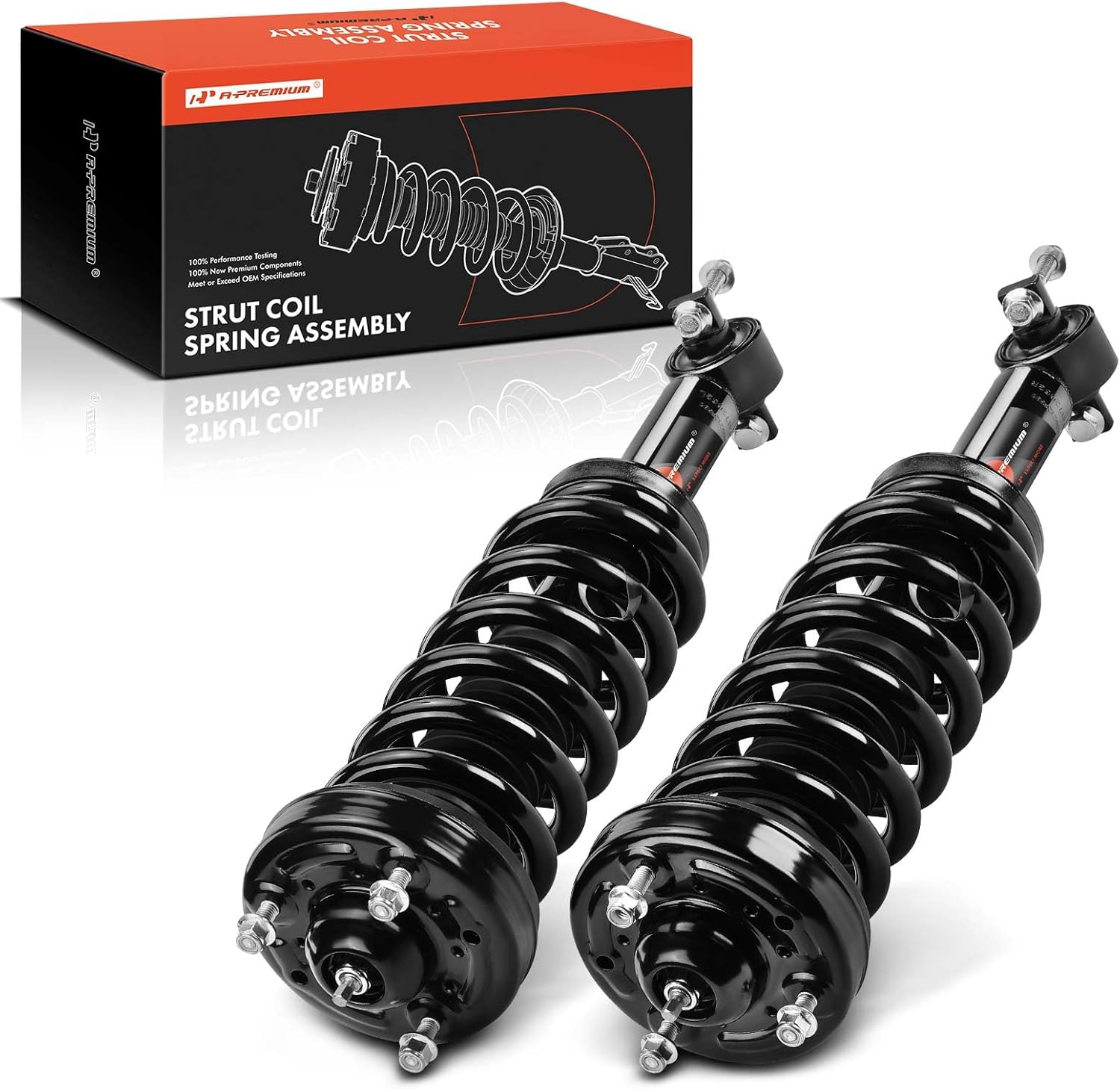 A-Premium Front Pair (2) Complete Strut and Coil Spring Assembly Compatible with Ford F-150 F150 2014, 4WD, Driver and Passenger Side
