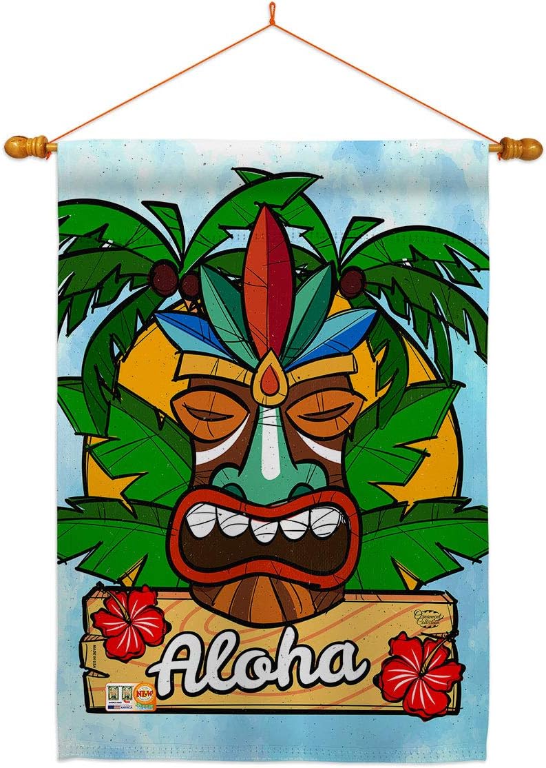 Luau Party House Flag Celebration Cake Drink Candy Bouquet Surprise Occasion Anniversary Small Decorative Gift Yard Banner Double-Sided Made In USA 28 X 40