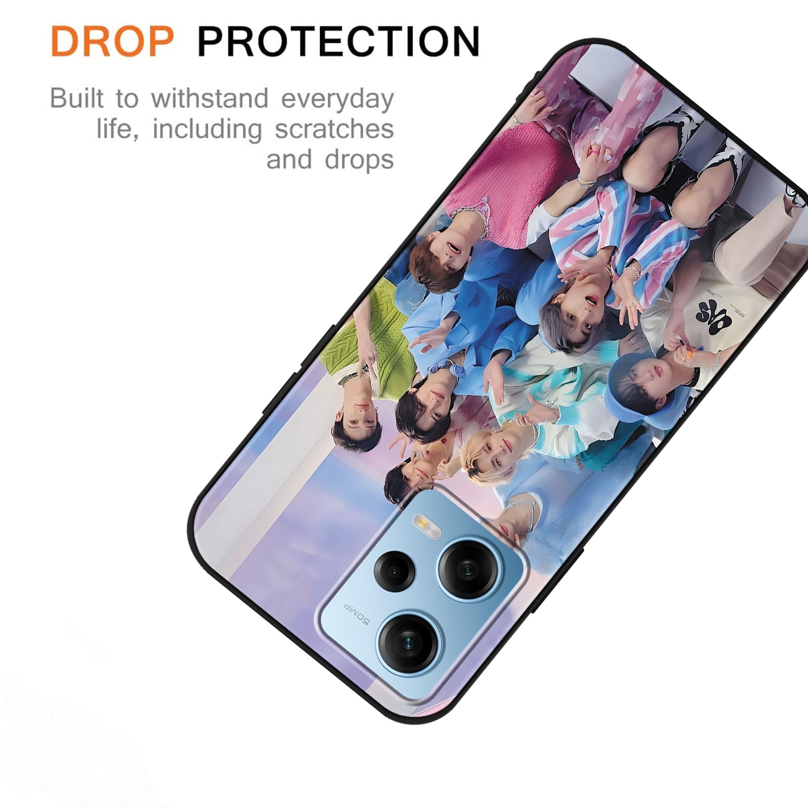 Stray Kids Skzoo Nurkorki 2 Pièces Noir Coque Pour Xiaomi Redmi Note 14 5G 6 ,67",Etui Avec Mode Kpop Motif Dessin Housse,Silicone TPU Cartoon Antichoc Coque Iphone 13 Fille