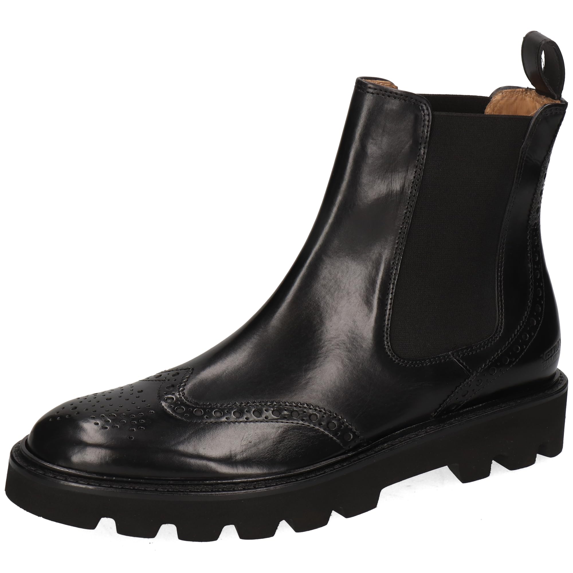 Melvin & Hamilton Women's Sally 112 Crust Black Elastic Chelsea Boot, 3.5 UK
