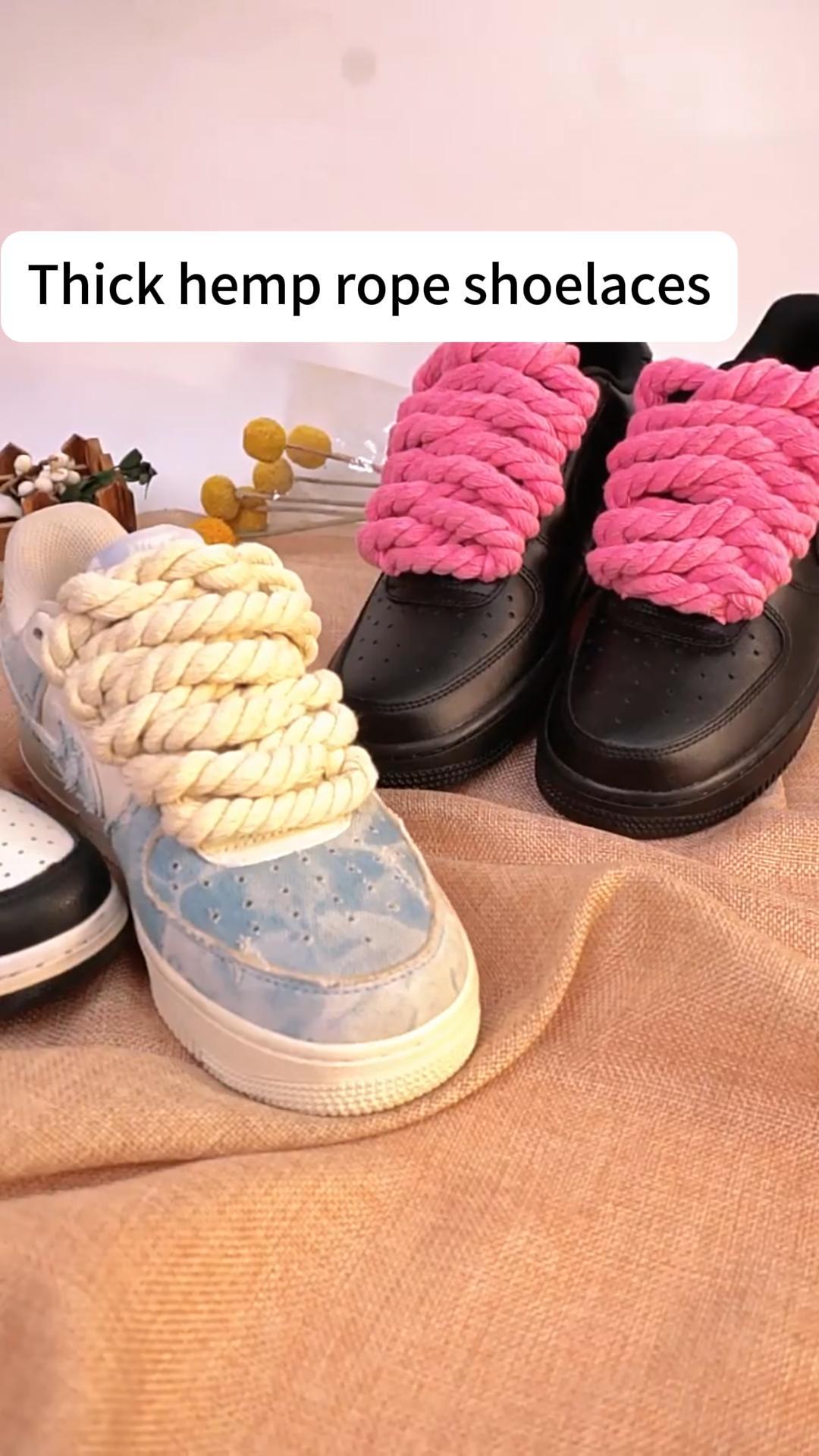 1 Paire De Lacets Ronds Audacieux De 8mm, Lacets De Baskets En Coton De Lin De Qualité Pour Chaussures AF1 Lacets De Chaussures 100/120/140/160/180CM