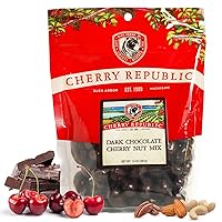 Vista 1 de Cherry Republic Mezcla de frutos secos y cereza de chocolate amargo mezcla rica en nutrición con cerezas secas ácidas recubiertas de chocolate negro