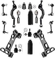 Vista 53 de Detroit Axle - Kit de suspensión frontal de 15 piezas para Jeep Grand Cherokee 99-04 1999 2000 2001 2002 2003 2004, brazos de control superior e
