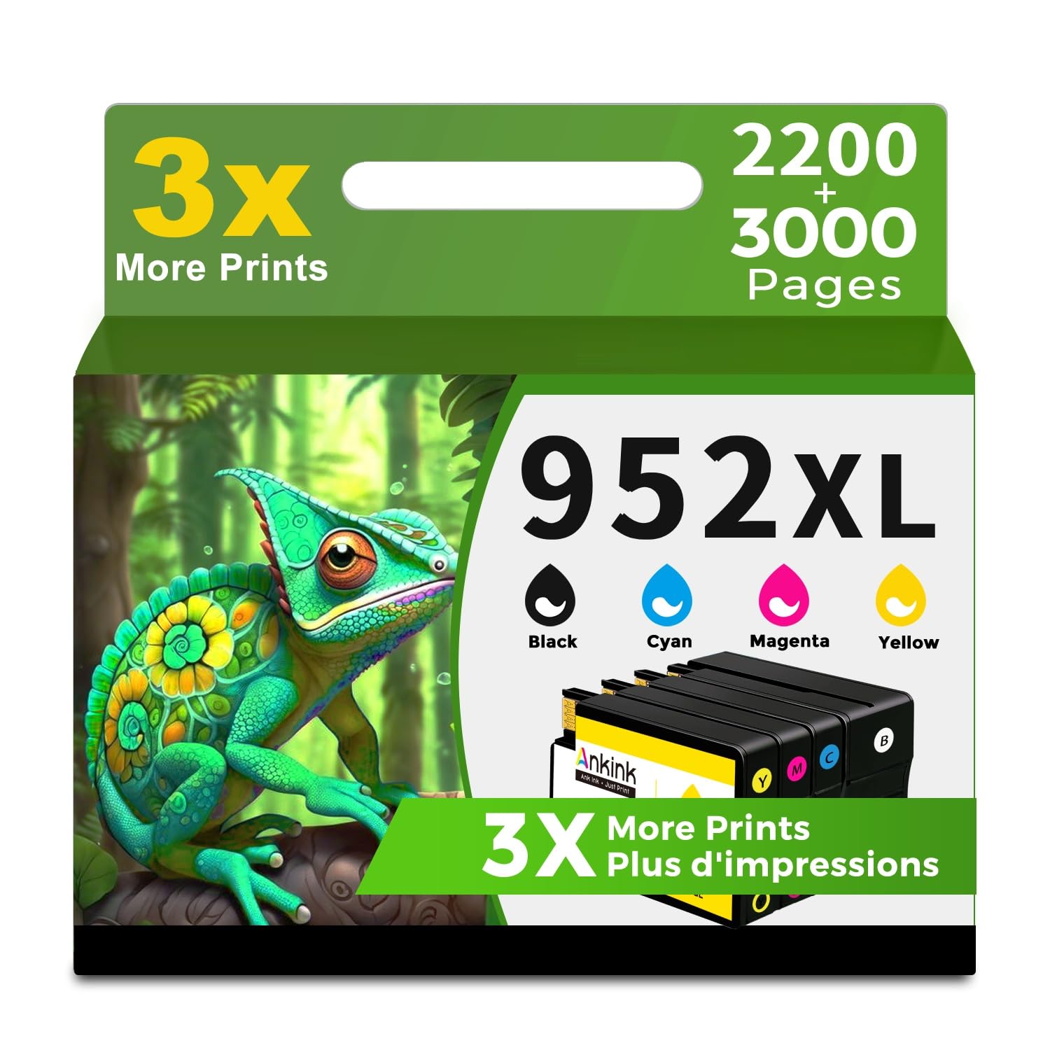 OfficeJet Pro 8720 8210 Ink 952XL Ink Cartridges 4-Pack Compatible For ...