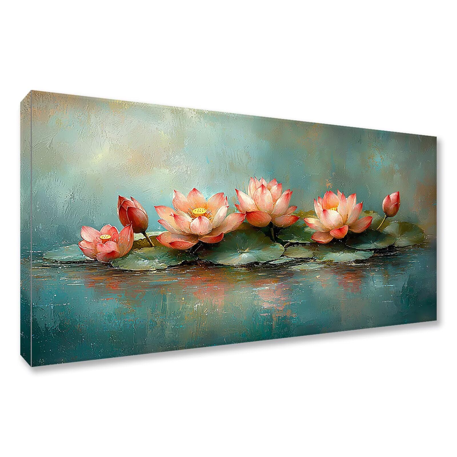 Diamond Painting Lotus 140x70 cm, 5D Landschaft Diamond Art Set Q0-166