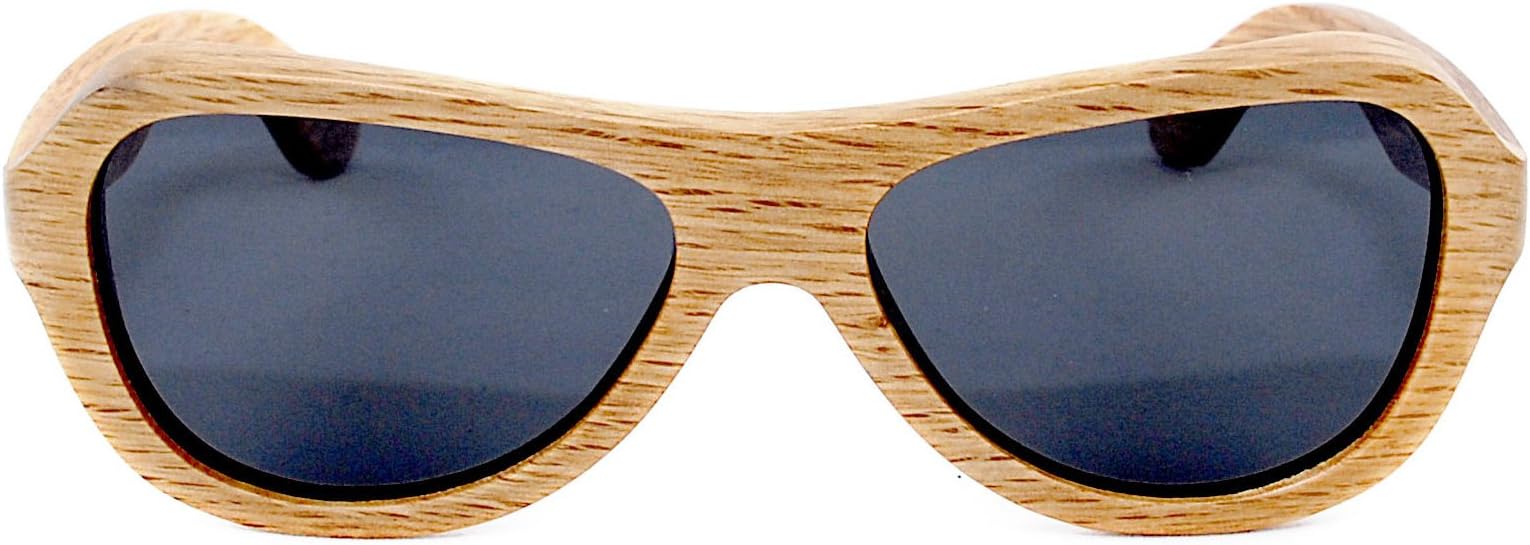 Maka Wear Wood Sunglasses - Rockaway Butterfly Polarized Duwood Frame Wooden Sunglasses Brown