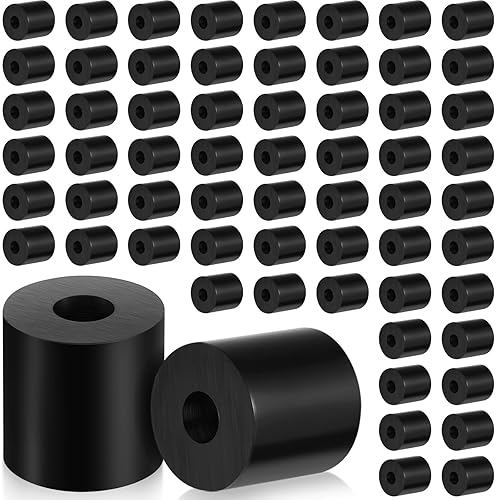Fabbay Espaciador de goma multiusos, bujes de goma negros de 34 pulgadas de diámetro exterior x 14 pulgadas de diámetro interior x 34 pulgadas,
