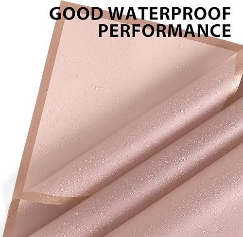 Miniatura 3 de NESCCI Papel de regalo de flores de 20 hojas, papel de regalo de ramo floral impermeable, suministros de floristería, papel de embalaje para boda,