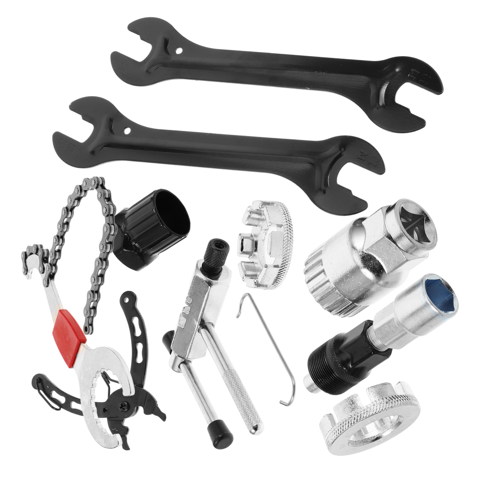 TOYANDONA Kit de Reparación de Bicicleta, Juego de Herramientas Portátil y Compacto para Desmontar Bielas, Pedalier y Platos, Adecuado para Viaje y Reparaciones