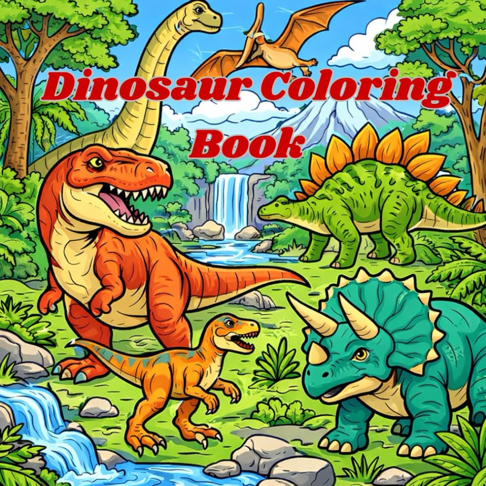 Dinosaur Coloring Book: Prehistoric Activity for kids