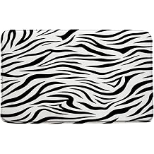 GCTNBJL Zebra Print Bath Mat Abstract Geometry Black White Stripes Wildlife Safari Animal Zebra Skin Creative Bathroom Decor Memory Foam Kitchen Floor Rugs,16x24 Inch