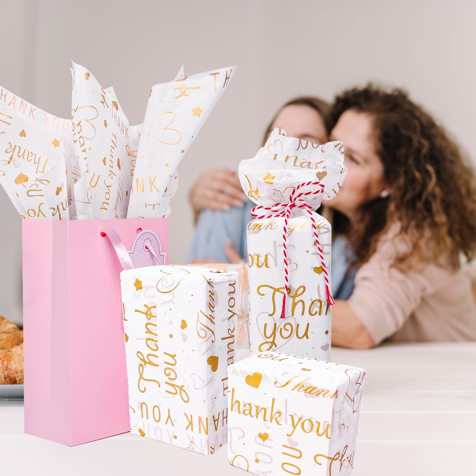 GOIYZTTR 60 vellen wit goud tissuepapier bulk 3 stijl glitter