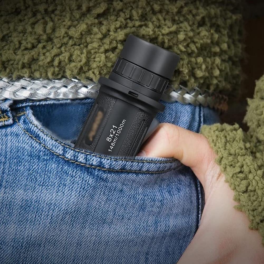 MRKU Télescope monoculaire 8X21 Mini Lunette monoculaire avec Support pour Smartphone pour la Chasse à la Faune Camping Voyage télescope Portable