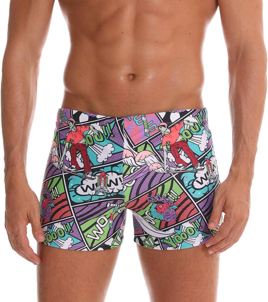 Swim Trunks,Sonnena New Men's Boxer Briefs Swimming Swim Shorts Trunks Swimwear Pants Bikini Swimsuit Mens Low Waist Beach Shorts Swimming Costume Summer