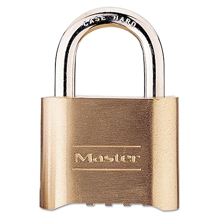 Master Lock 175 Resettable Combination Padlock, Brass, 2