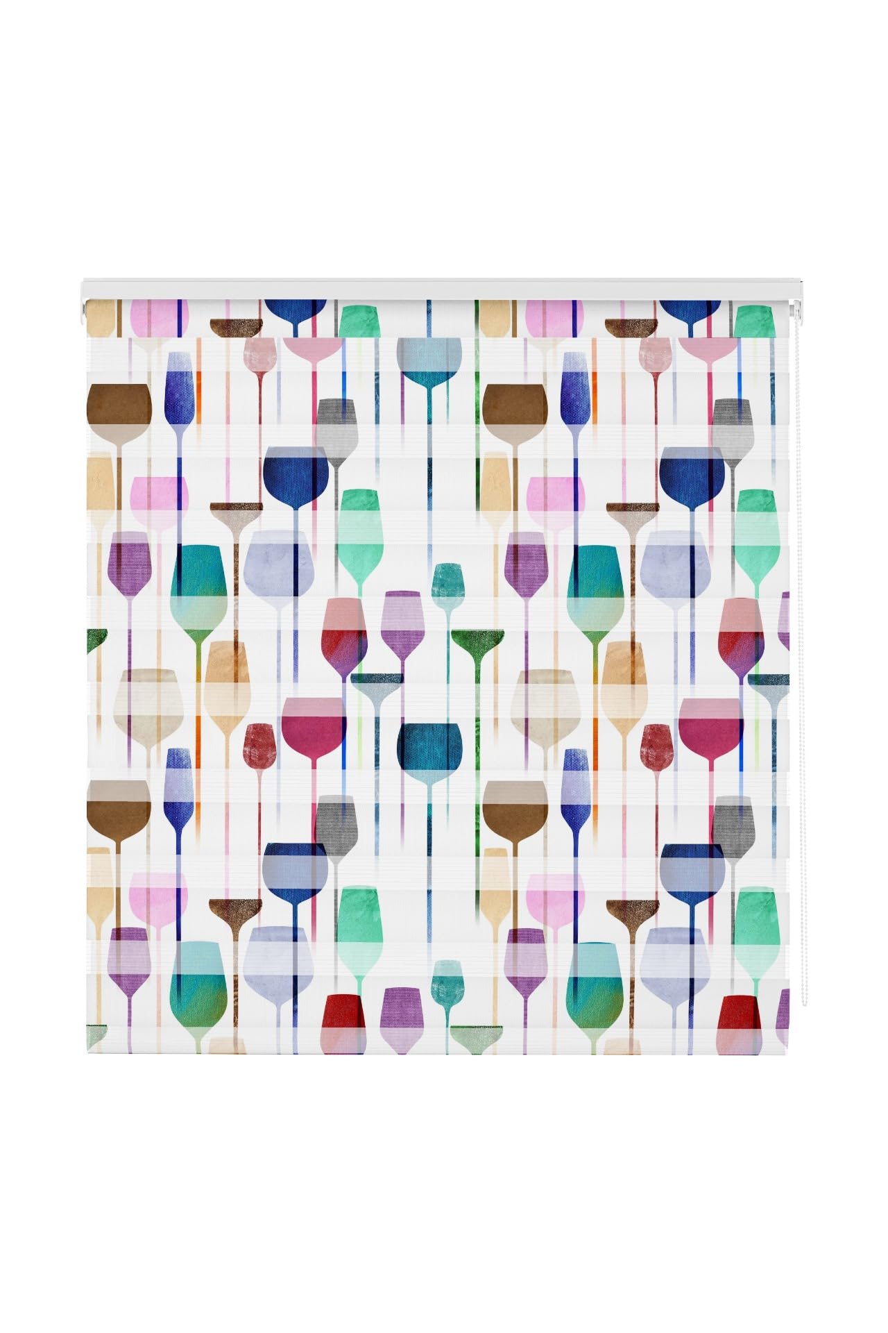 Estoralis | Night and Day Printed | Roller Blind Modern Design | Double Printed Fabric | Model C-1225 | 110 x 180 cm (W/H) Fabric Size 107 x 175 cm | Blinds for Windows and Doors