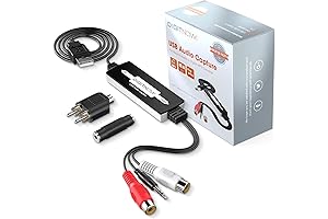 DIGITNOW USB Audio Capture Card Grabber for Vinyl Cassette Tapes to MP3 Converter