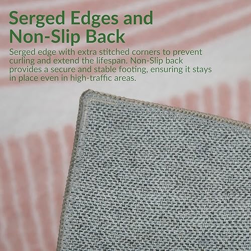 Miniatura 10 de Zen Garden - Alfombra ultrasuave de 4 x 6 pies, antideslizante, resistente a las manchas, alfombra de área lavable para sala de estar, alfombra para