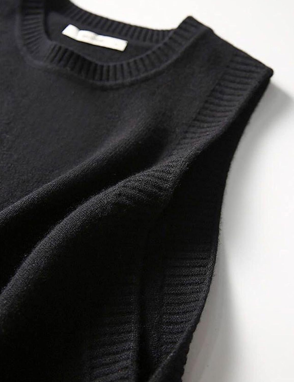 HangNiFang Women's Round Neck Sleeveless Pullover Ribbed Knit Sweater Vest Top - Image 4