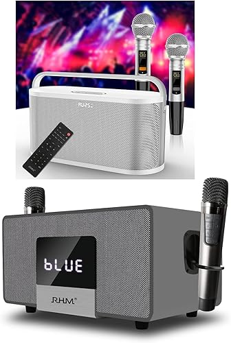 RHM K222 Gris y K888 Máquina de karaoke blanca