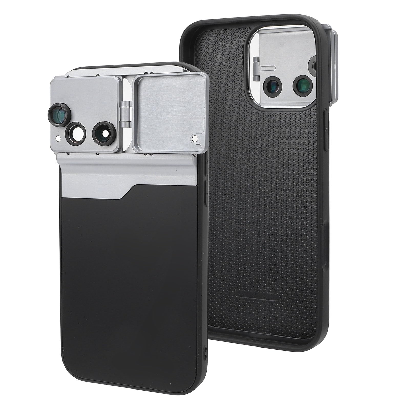 Obiettivo Fotocamera per Telefono 16 Pro con Custodia, Obiettivo Fotocamera Universale con Clip, Teleobiettivo 2X e Obiettivo Fisheye Macro 10X con Copertura Magnetica per 16