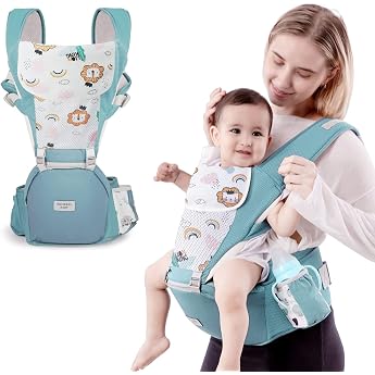 Baby Carrier for Newborns from Birth Baby Carrier Newborn from Birth for 0-36 Months Ergonomic Baby Carrier with Hip Seat Baby Sling with Bib Childrens Carrier for Babies from 4 to 20 kg