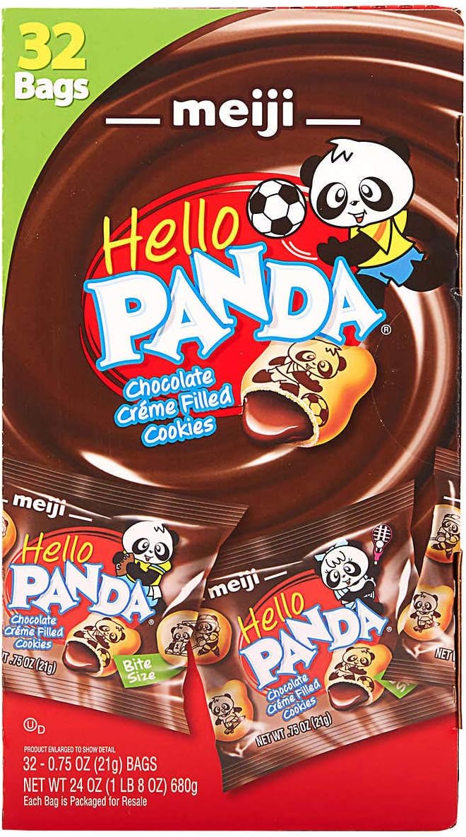 Meiji Hello Panda Chocolate Creme Filled Cookie 32-0.75oz(21g)bags
