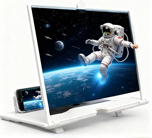 Miniatura 9 de Lupa de pantalla de 10 pulgadas, pantalla de lupa para teléfono móvil HD 3D, pantalla de proyector de lupa para teléfono celular, diseño plegable