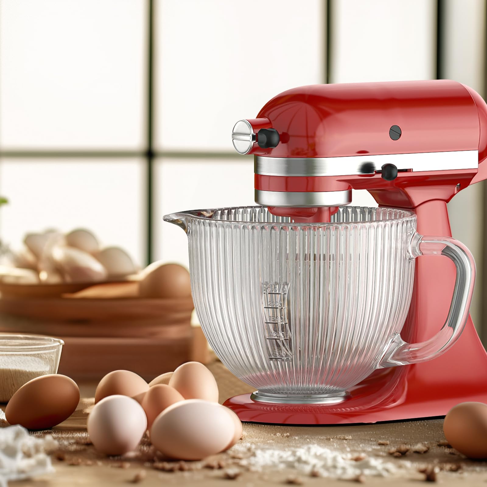 Amazon | Kitchenaid ガラスミキサーボウル 4.5-5クォート 傾斜ヘッド
