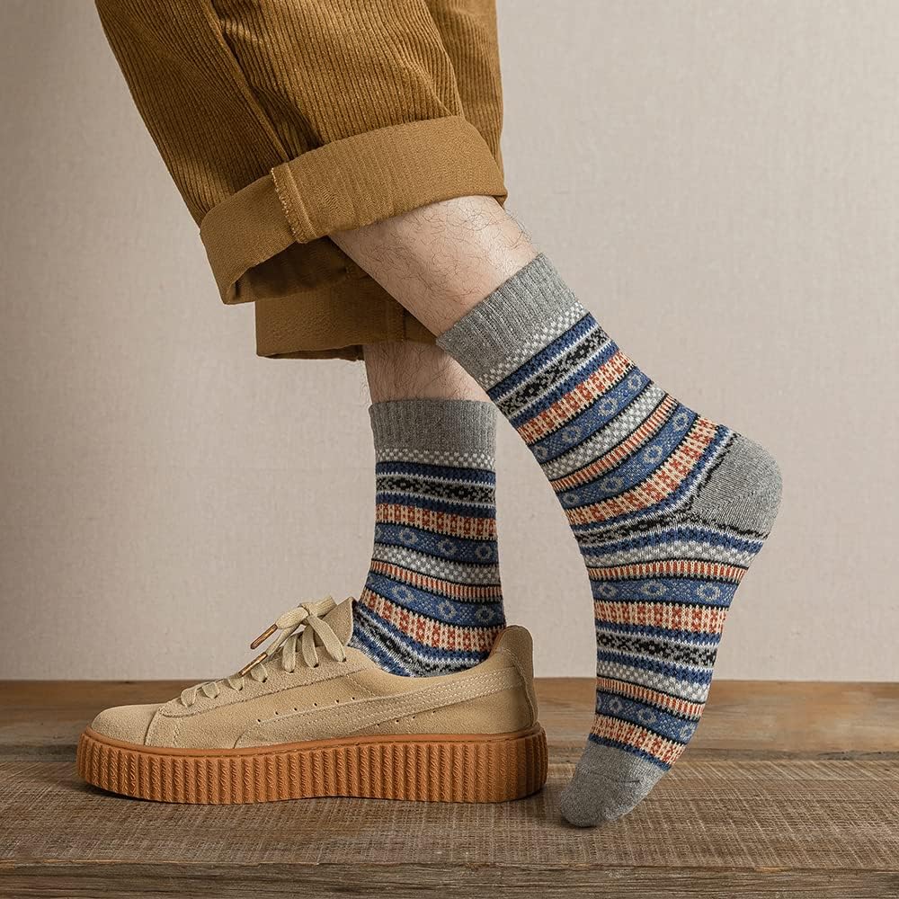 5 Pack Winter Socks For Women - Knitted Socks, Thick, Warm, Soft, Free Size 6-11 - Image 5