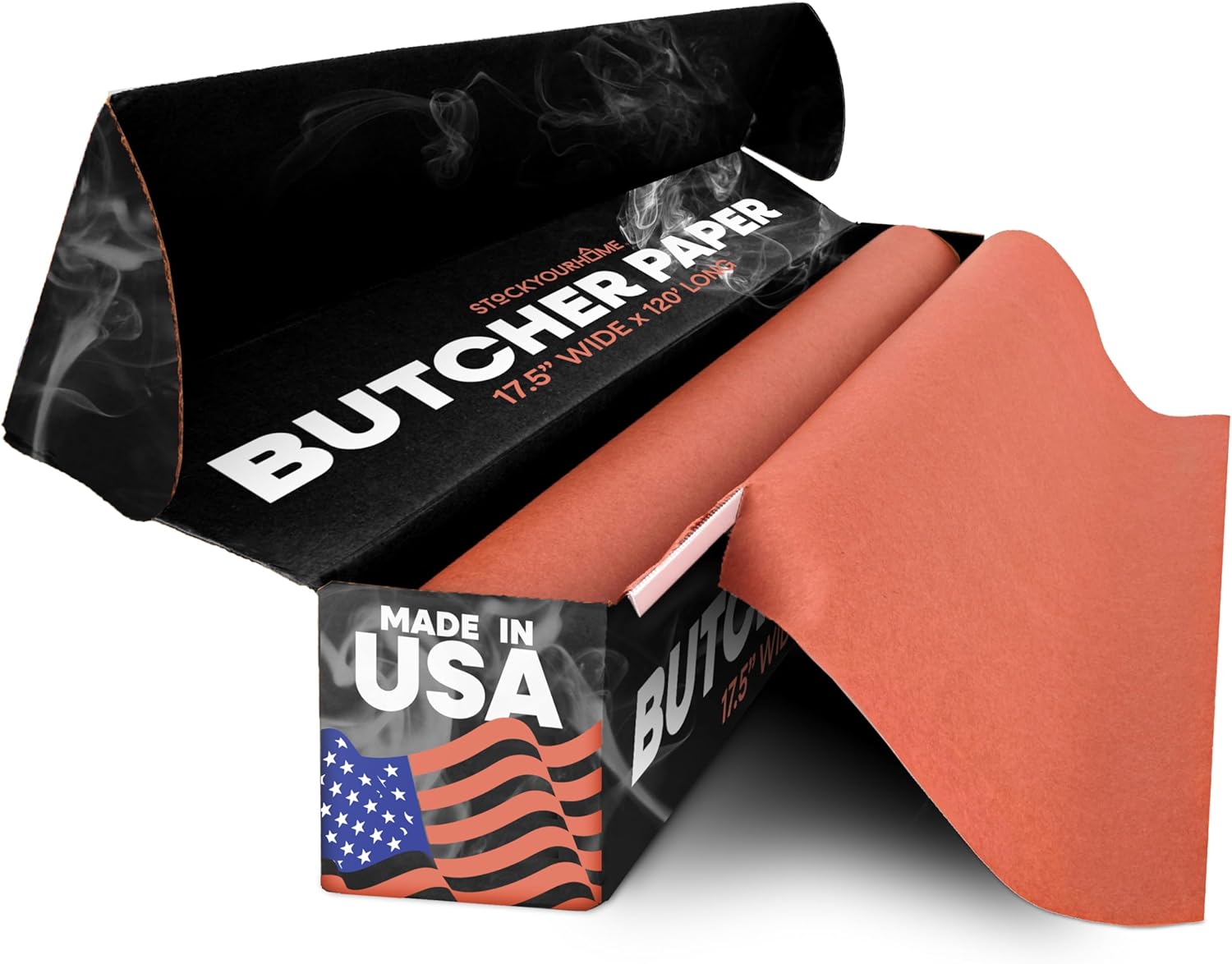 Pink Butcher Paper Roll with Dispenser Box, 120' Feet