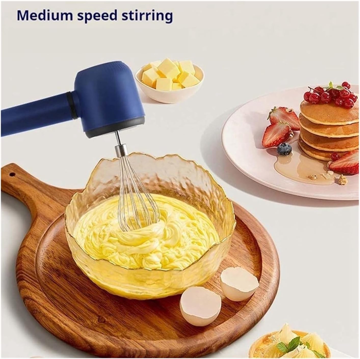 Hand Mixer, Handheld Electric Mixing 3 Speed Egg Beater for Baking, Lightweight & Practical Kitchen Tool