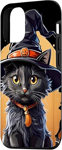 Miniatura 5 de iPhone XS Max Helloween Cat with Witch Hat Case
