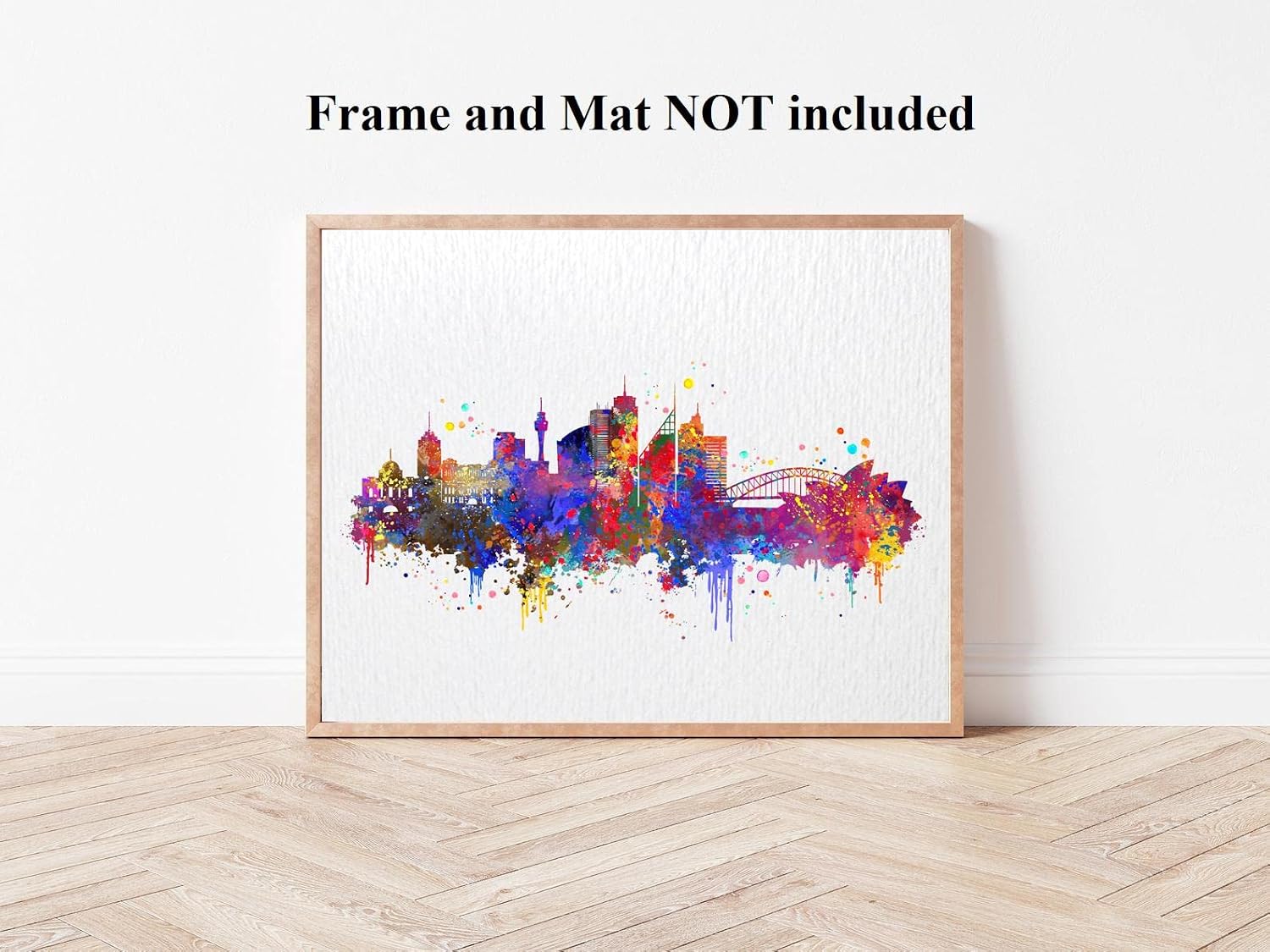 Dignovel Studios 11X14 Unframed Sydney Australia Skyline Watercolor Art Print Poster Cityscape Decor Wedding Housewarming Wall Decor Home Decor Wall Hanging DN755