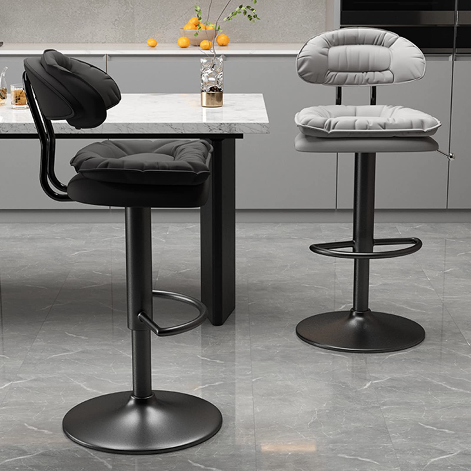 Amazon｜回転バースツールバックチェア調節可能な高さ62-82 cm