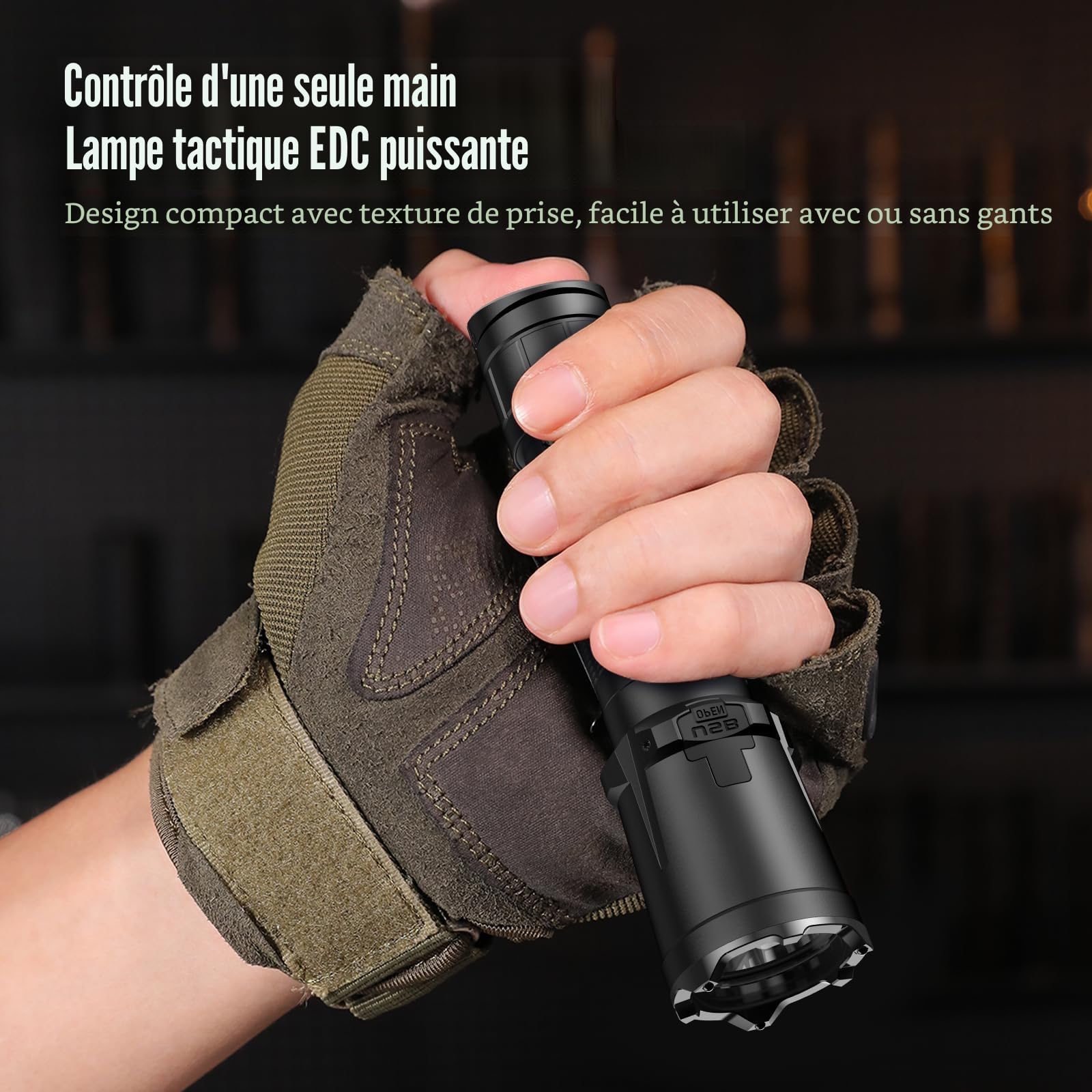 klarus XT11GT Pro Ultimate Control Control à double commutateur Lampe de poche tactique avec 3300 lumen, faisceau de 380 mètres, IPX8 imperméable pour le camping, la randonnée et les urgences
